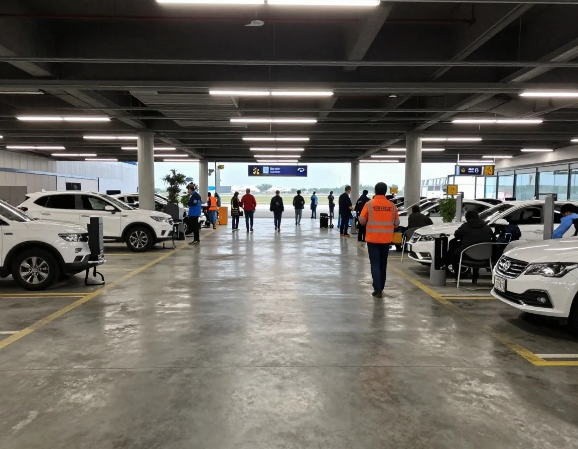 Automated barrier entries and height clearance gantries at Melbourne Airport