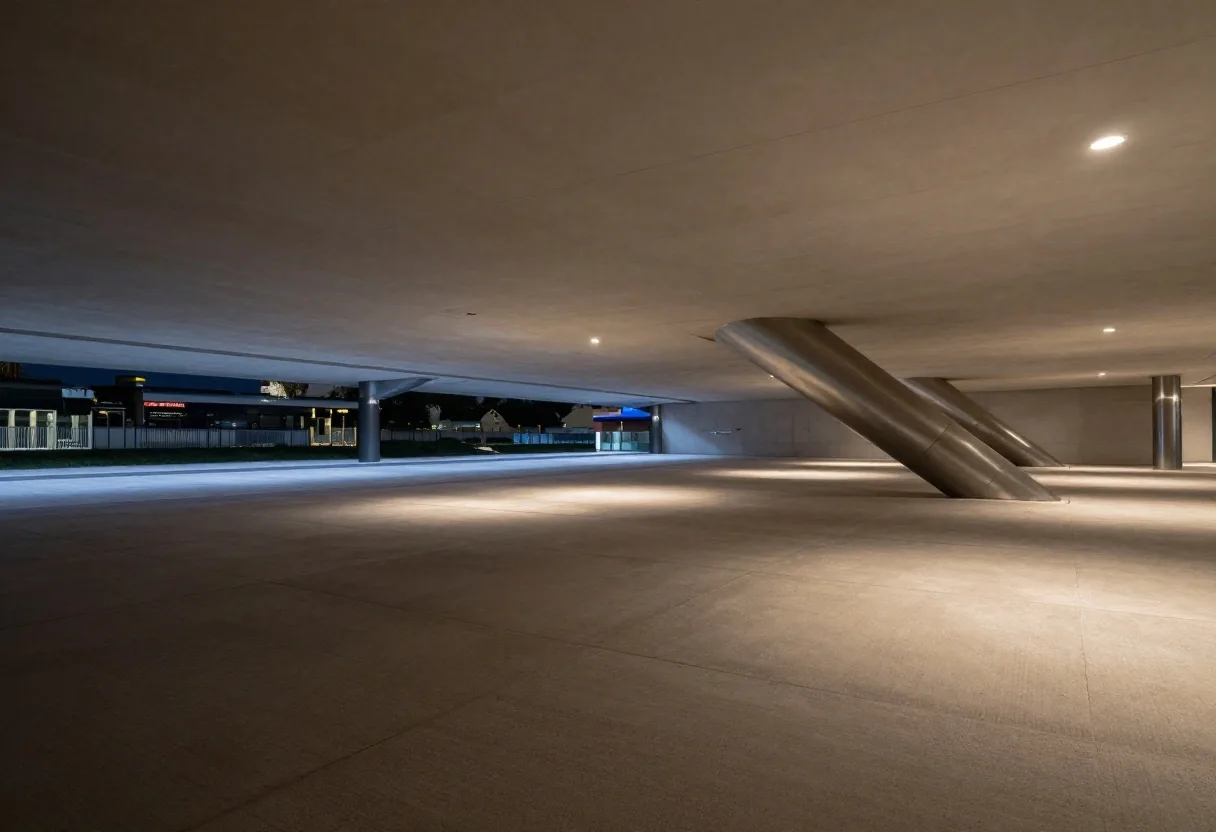 Terminal 4 transport hub and parking structure at Melbourne Airport