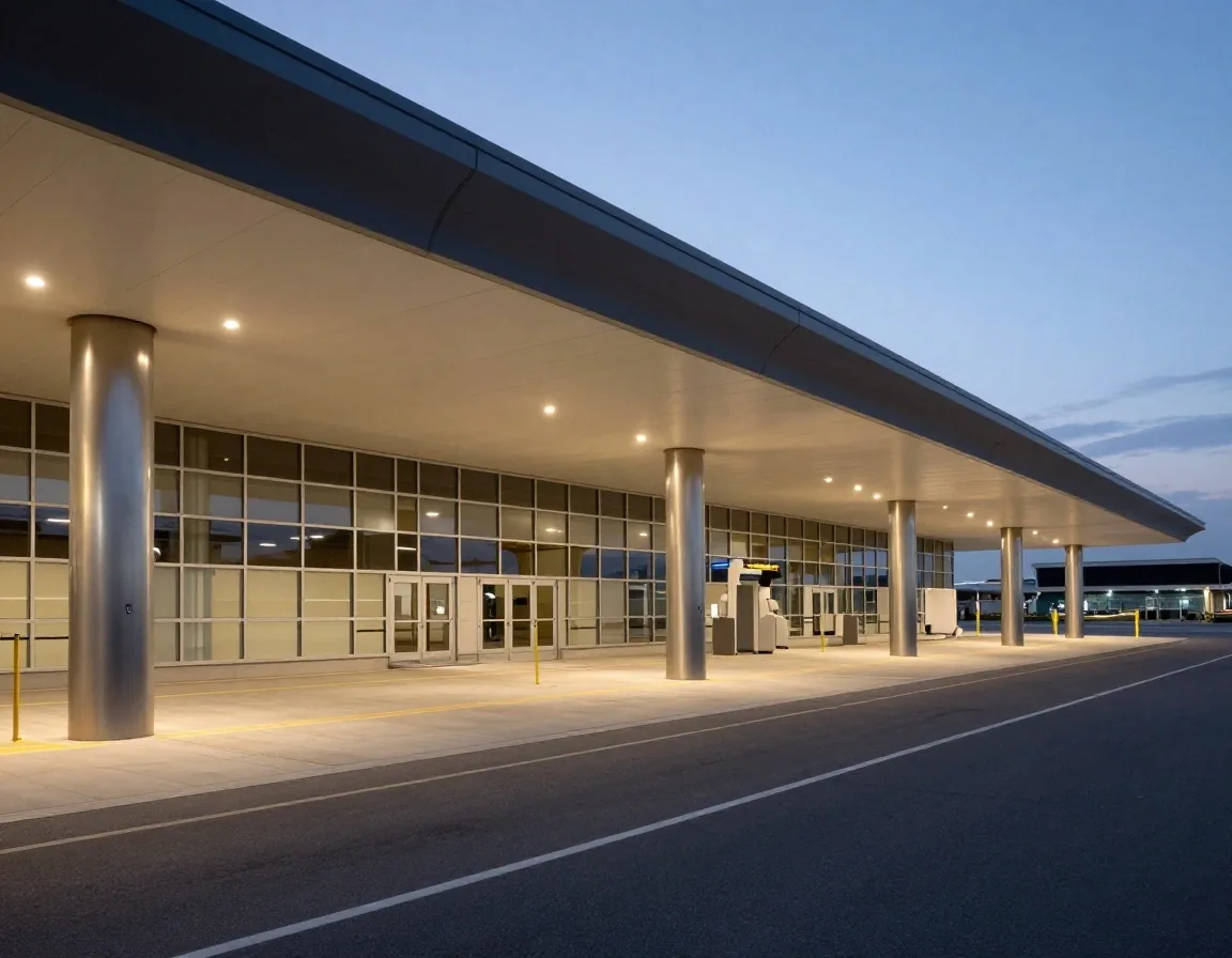Official terminal valet staging forecourt at Melbourne Airport
